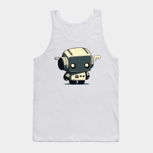 Happy but Sad Robot || Kawaii AI Robot Tank Top